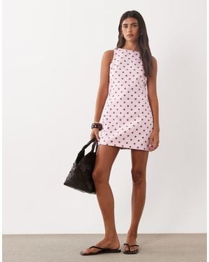 Miss Selfridge Denim Shift Dress - Pink