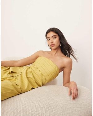 ARRANGE Structured Bandeau Top Co Ord - Natural