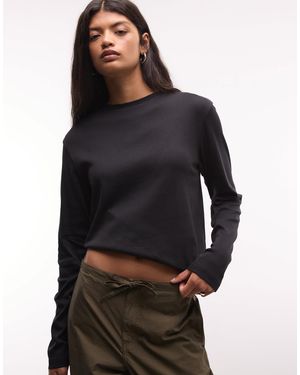 Weekday T-shirt à manches longues ultra doux - Bleu