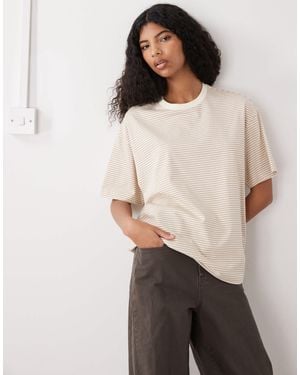 Monki Oversized T-shirt - Natural