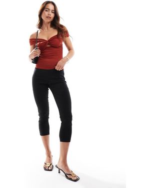 4th & Reckless Top A Fascia Slavato - Rosso