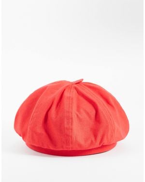ASOS Causal Cotton Beret - Red