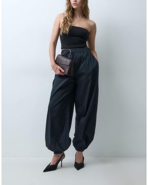 Vila Hose aus baumwollmix mit ballonbein - Blau