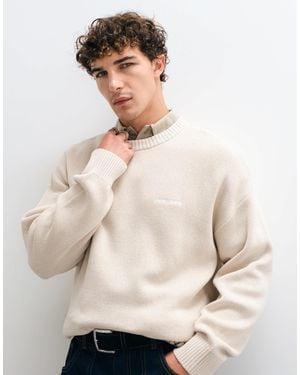 PEGADOR Logo oversize-strickpullover - Natur