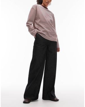 ASOS Extreme Wide Leg Jean With Stay Press - Blue