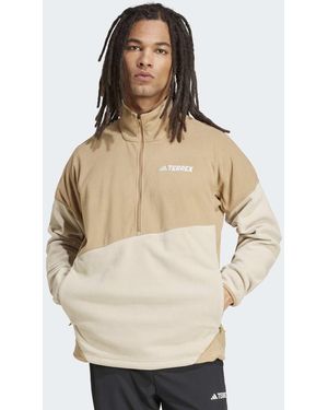 adidas Terrex – multi climawarm – fleece-anorak - Natur