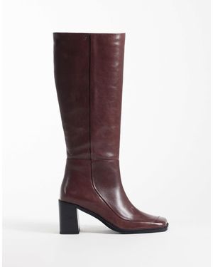 Bronx New-corfu bottes montantes à bout carré en bordeaux foncé - Marron
