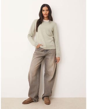 Vila O-Neck Knitted Sweater - Natural