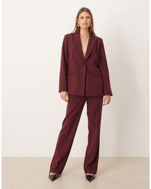 Y.A.S High Waisted Tailo Pants Co-ord - Red