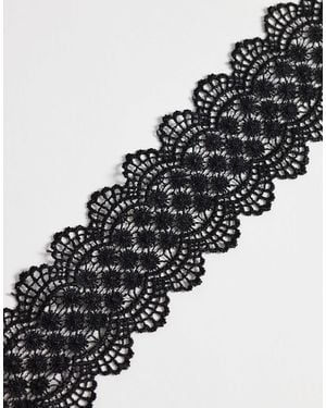 ASOS Collier ras-du-cou large en dentelle noire halloween - Multicolore