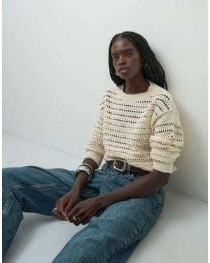 ASOS Pointelle Trui - Grijs