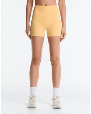 Oysho Comfortlux High-rise 10cm Hot Trousers - Natural