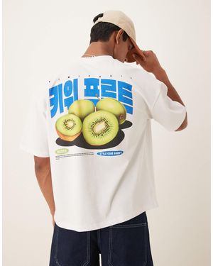 ASOS – kastiges oversize-t-shirt - Blau