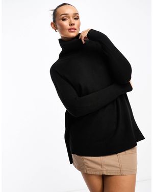 French Connection French Connection Step Hem Roll Neck Jumper - Black