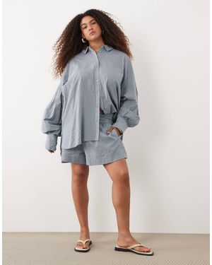 ASOS Asos Design Curve Pull On Shorts - Blue