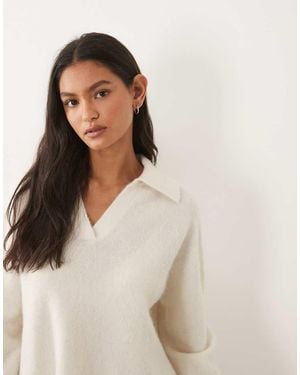 ARKET Jersey Polo De Mezcla De Lana De Alpaca En - Marrón