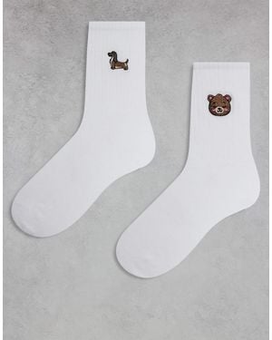 ONLY – 2er-pack socken - Grau
