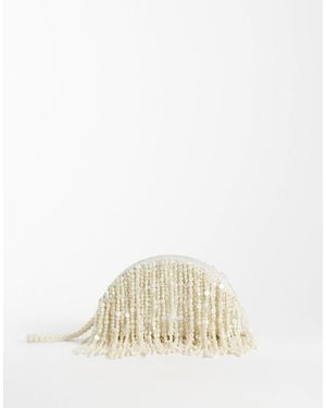 ASOS Clutch mit perlenperlen - Natur