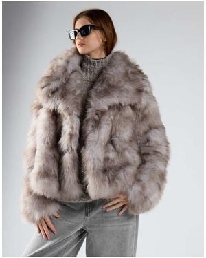 Glamorous Faux Fur Jacket - Brown