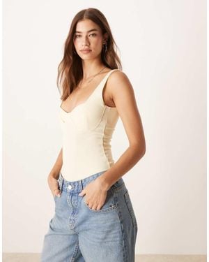 ASOS Polyamide Scoop Neck Bodysuit - Blue