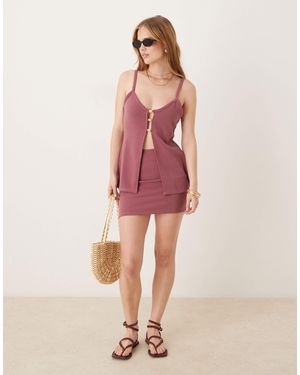 ASOS – strukturierter minirock - Pink