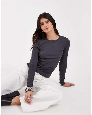 JJXX Long Sleeve Ribbed Top - Blue