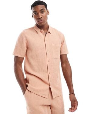 New Look Double Cloth Shirt Co-Ord - Natural