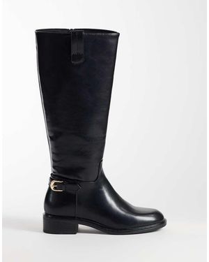 ASOS Cecile Botas De Montar Planas Hasta La Rodilla En Negro