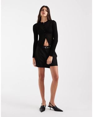 Vero Moda Wickel-skort mit gürtel - Schwarz
