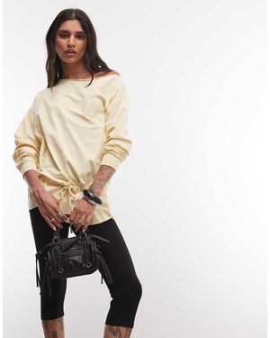 ASOS Top Met Blote Schouders En Blouson Taille - Metallic