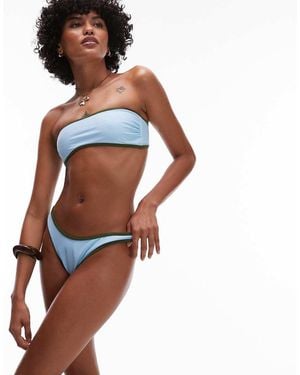 TOPSHOP La High Leg Brief Bikini Bottoms - Multicolour
