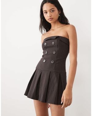 Cotton On Strapless Tailored Mini Dress - Natural