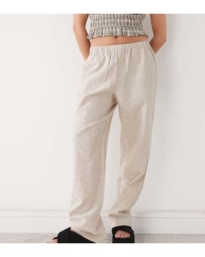 Monki Broek Van Linnenmix - Naturel