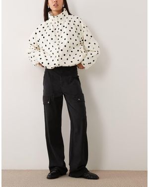 ASOS Wide Leg Utility Cargo Trouser - White