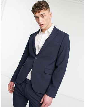 Bolongaro Trevor Plain Skinny Suit Jacket - Blue