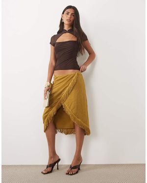 ASOS Gonna Midi Avvolgente - Neutro