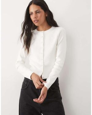 New Look Compact Gebreid Vest - Wit