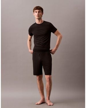Calvin Klein – pyjama-shorts aus jersey - Braun