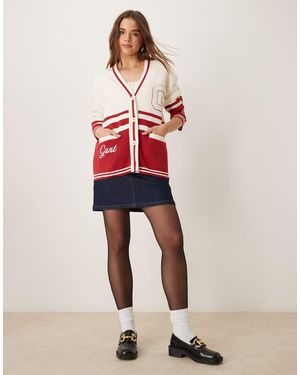 GANT Gebreid Vest Met Logo - Rood
