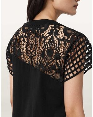 AllSaints – zala – t-shirt-kleid - Schwarz