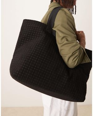 ASOS Tote bag en tissu éponge - Noir