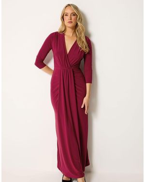 Long Tall Sally Drape Wrap Maxi Dress - Red
