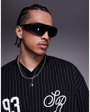 ASOS Gafas De Sol Mate De Estilo Deportivo Para Festivales Con Lentes Ahumadas De - Negro
