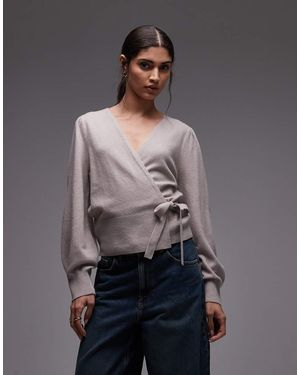 & Other Stories Pure Wool Wrap Cardigan - Grey