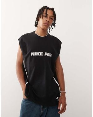 Nike Air Oversized Sleeveless Jersey Top - Black