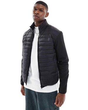 French Connection Chaqueta Negra Acolchada Ligera Con Mangas Lisas De French Connection - Azul