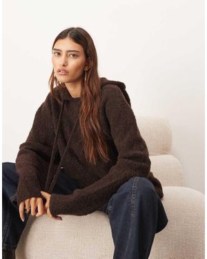 ARRANGE Boucle Hoodie - Brown