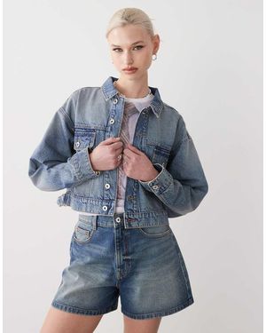 Collusion Boxy Denim Jacket - Blue