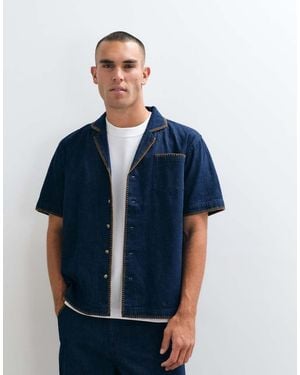 BLKVIS Camicia Coordinata A Maniche Corte - Blu