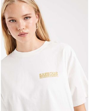 Barbour Amaya Short Sleeve Logo T-Shirt - Natural
